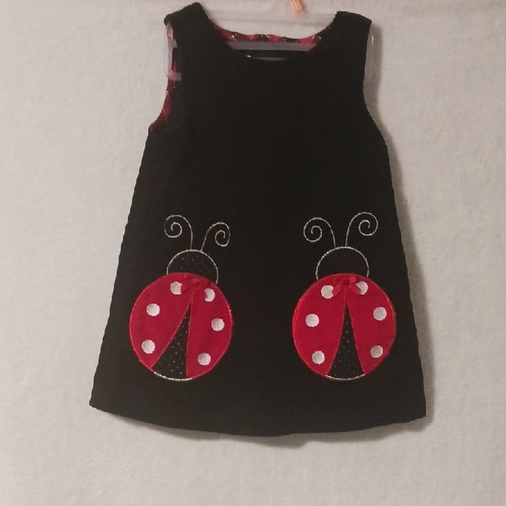 Bonnie Baby Black Dress with Red Accents